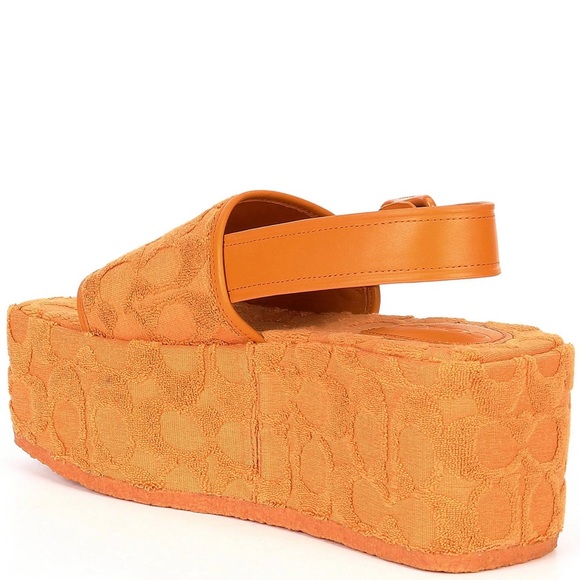 NIB Coach Noelle Terry Cloth Sandals - Picture 3 of 12